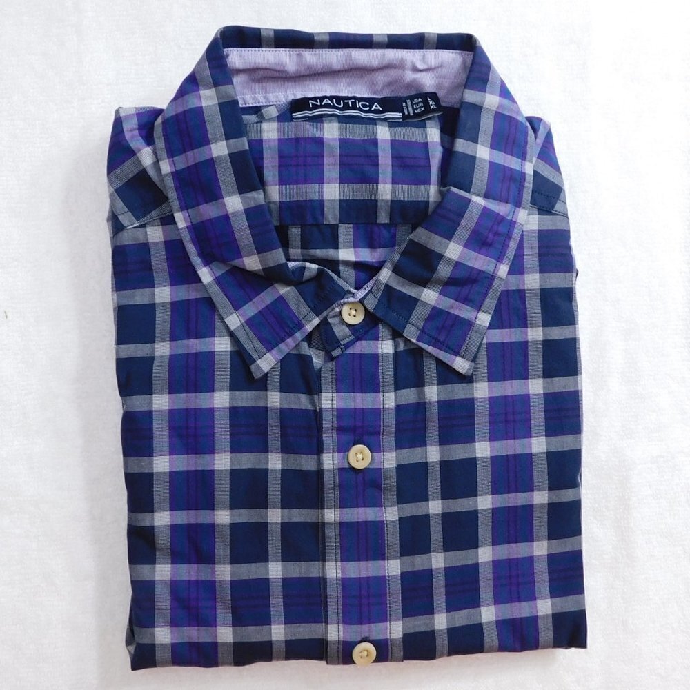 NAUTICA navy long sleeve shirt - L - 731516420333